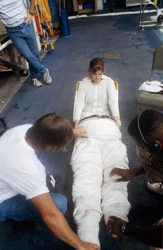 Astronaut Catherine G. Coleman during WETF training