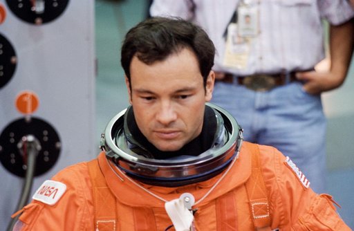 Astronaut Michael E. Lopez-Alegria during bailout training