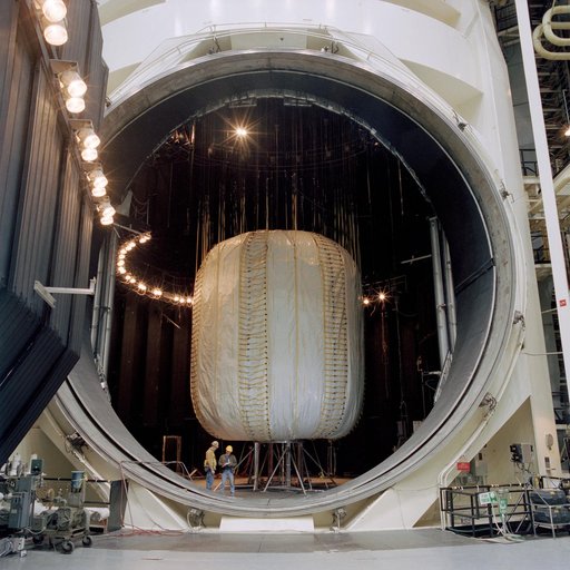 Inflated Transhab inside chamber A, building 32