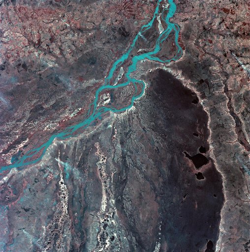 View of Argentina-Paraguay border area of South America