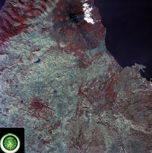 View of eastern coast of Sicily area