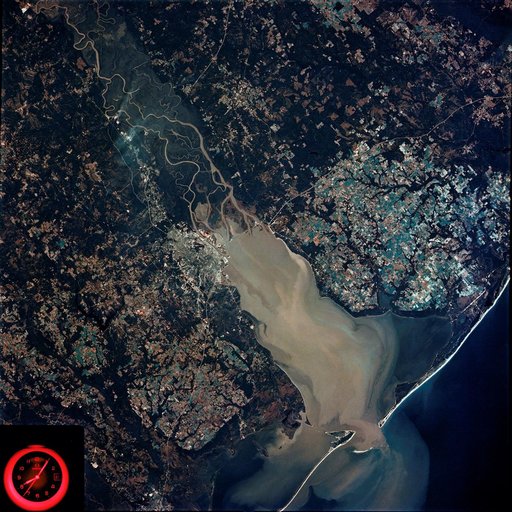 Mobile Bay, Alabama area seen in Skylab 4 Earth Resources Experiment Package