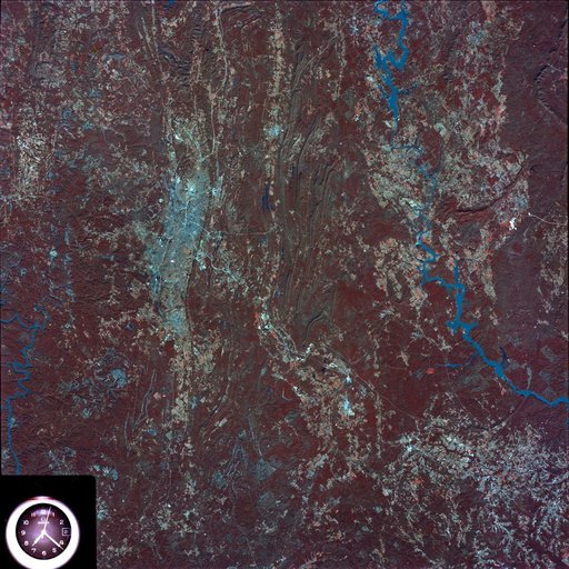 Birmingham and central Alabama area seen in Earth Resources Exp. Package