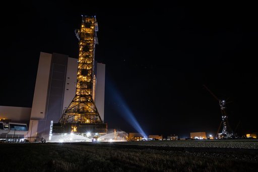NASA's SLS Rocket and Orion Spacecraft Second Rollout to Launch Pad 39B