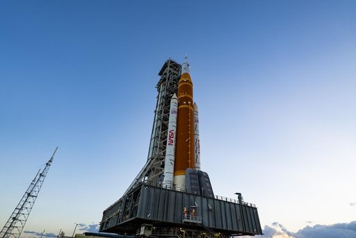 NASA's SLS Rocket and Orion Spacecraft Second Rollout to Launch Pad 39B