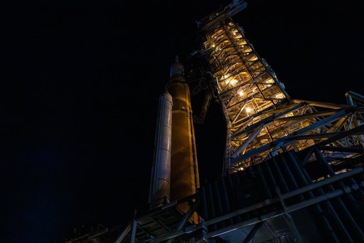 NASA's SLS Rocket and Orion Spacecraft Second Rollout to Launch Pad 39B