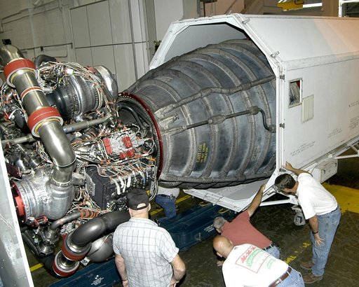 Return to Flight SSME loaded for shipping