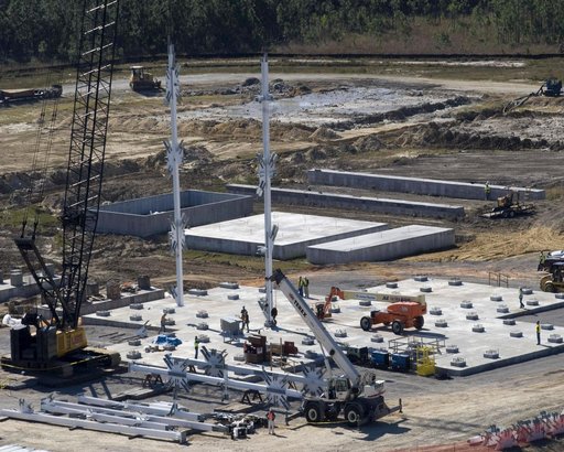 Steel erected at A-3 Test Stand