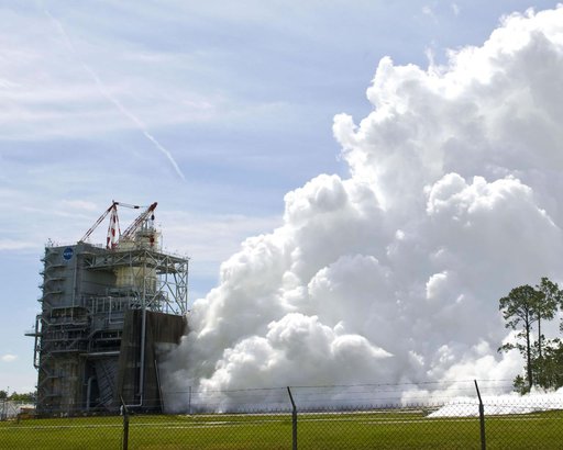 Space shuttle main engine test
