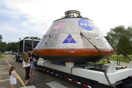 Orion displayed at Stennis