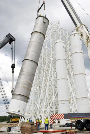 Isopropyl alcohol tank installed at A-3 Test Stand