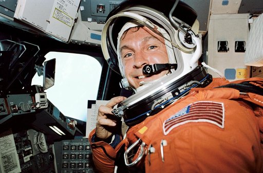STS-47 Pilot Brown on OV-105's flight deck ten minutes after SSME cutoff