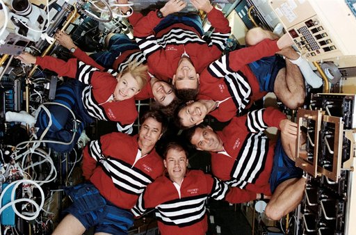 STS-58 crew onboard portrait