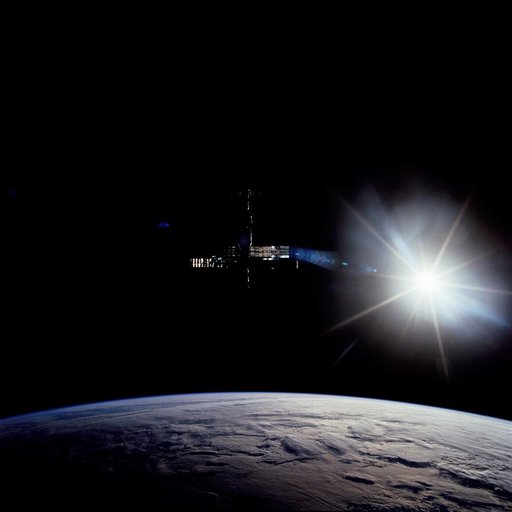 Mir space station as seen from STS-63 Discovery
