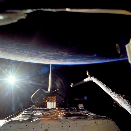 View of STS-63 Discovery payload bay