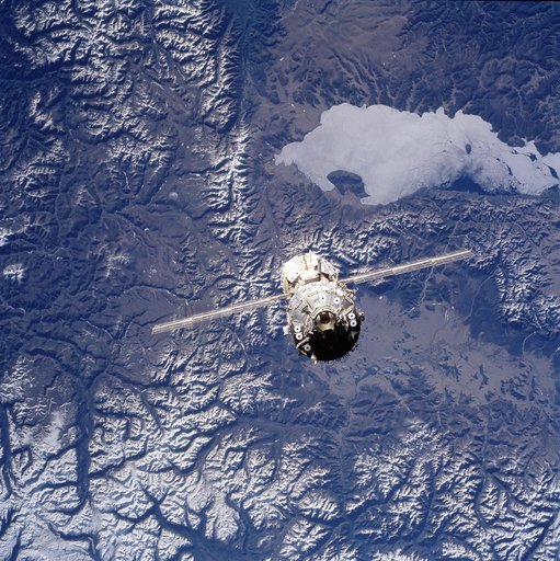 View taken of the zenith (-ZA) side of the ISS during flyaround