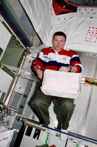 Crewmember activity in the ISS