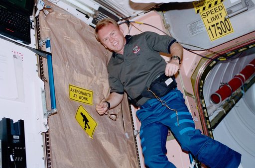 Crewmember activity in the ISS Node 1
