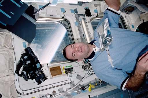 Richards on the flight deck