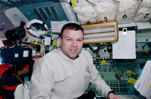 Kelly on the flight deck