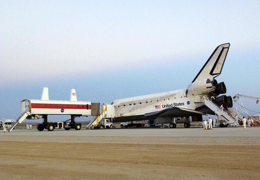 STS-114 landing at Edwards Air Force Base