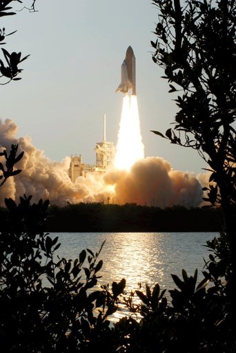 View of the launch of the Space Shuttle Endeavour at KSC to start the STS-118 Mission