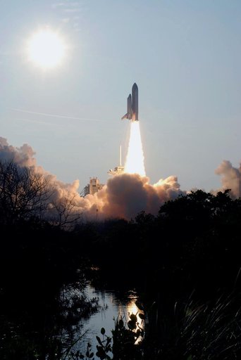 View of the launch of the Space Shuttle Endeavour at KSC to start the STS-118 Mission