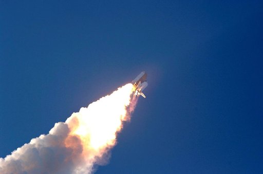 View of the launch of the Space Shuttle Endeavour at KSC to start the STS-118 Mission