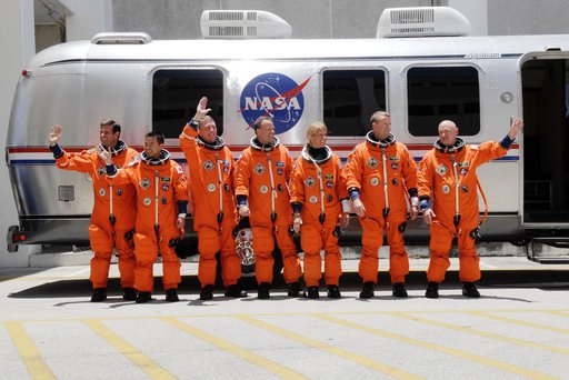 STS-124 crew walkout to van