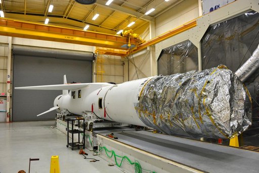 Pegasus ICON Lift onto Assembly Integration Trailer (AIT)