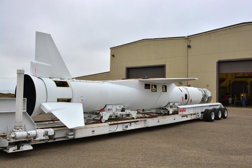 Pegasus ICON Lift onto Assembly Integration Trailer (AIT)