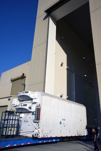 Delta II JPSS-1 Spacecraft Arrival and Offload