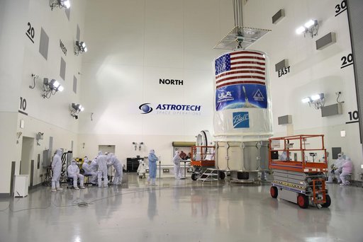 JPSS-1 Spacecraft Canning and Lift to Transport Trailer