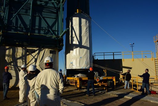 JPSS-1 Spacecraft Transport to SLC-2, Lift & Mate to Delta II