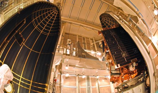 Delta II JPSS-1 Fairing Installation