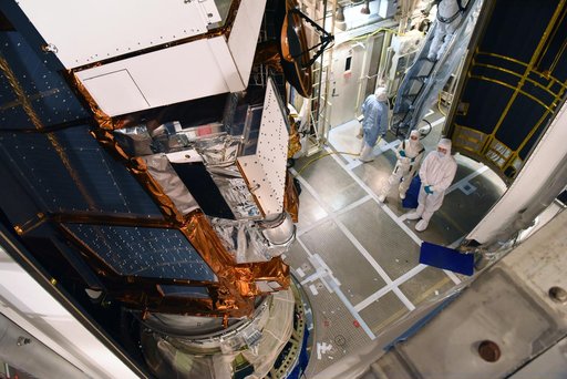 Delta II JPSS-1 Fairing Installation