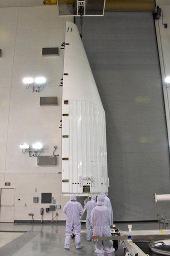 InSight Atlas V Fairing Rotate to Vertical
