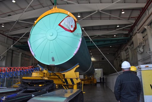 Delta II ICESat-2 Booster Offload onto Transporter