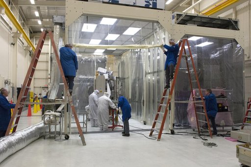 Pegasus ICON Spacecraft Move Into Cleanroom