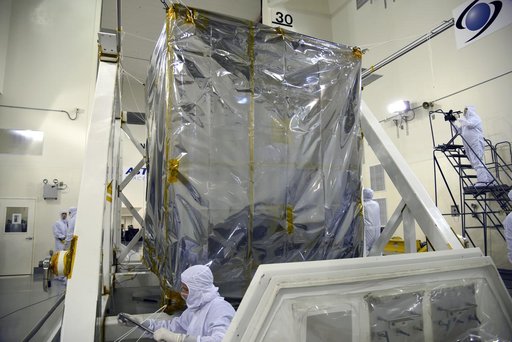 Delta II ICESat-2 Spacecraft Removal from Shipping Container