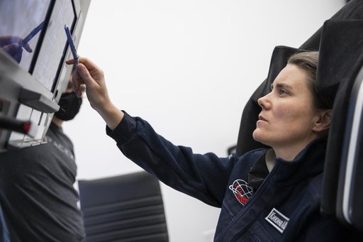 Cosmonaut Anna Kikina in Training
