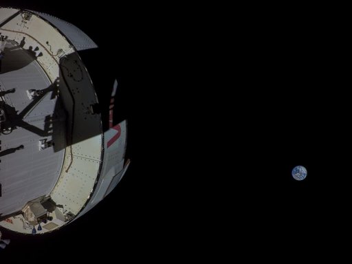 Flight Day 9: Orion Looks Back at Earth