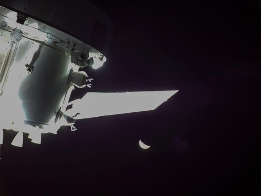 Flight Day 9: Orion Looks Back at Moon