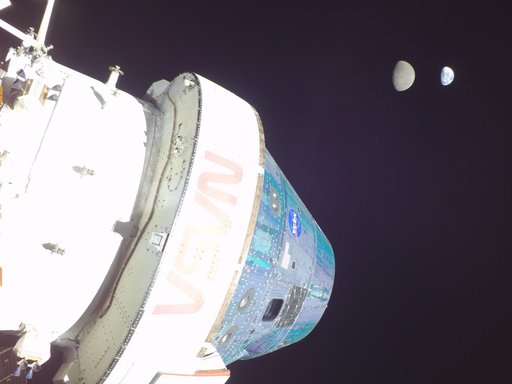 Artemis I Flight Day 13: Orion, Earth, and Moon