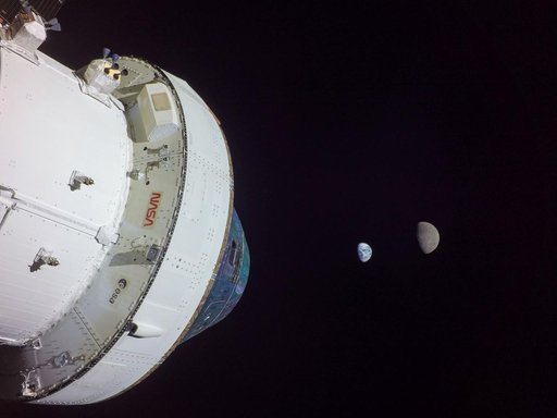 Artemis I Flight Day 13: Orion, Earth, and Moon