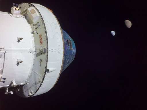 Artemis I Flight Day 13: Orion, Earth, and Moon