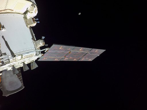 Orion Looks Back at Moon