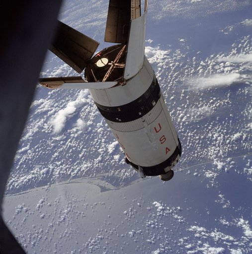 Apollo 7/S-IVB Rendezvous in space