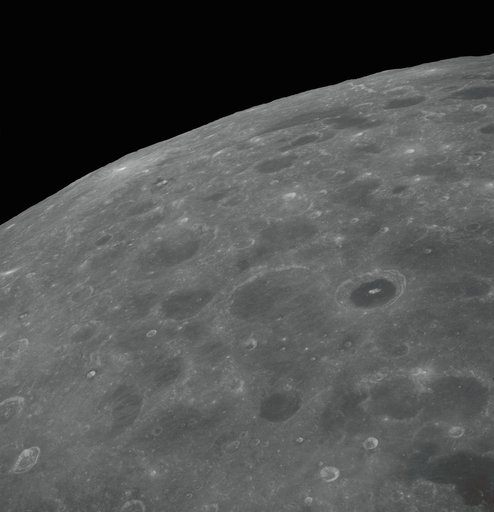 View of lunar surface taken from Apollo 8 spacecraft