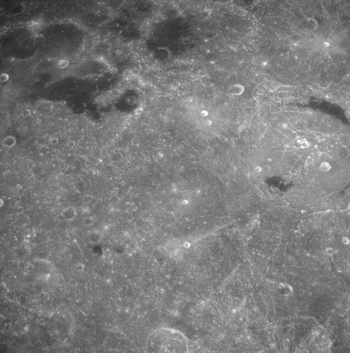 High altitude view of lunar surface taken from Apollo 8 spacecraft